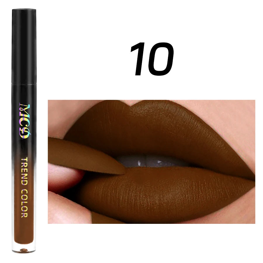 1 Gloss à lèvres mat waterproof longue tenue, effet velours, brillance sexy, maquillage, encre à lèvres, cosmétique