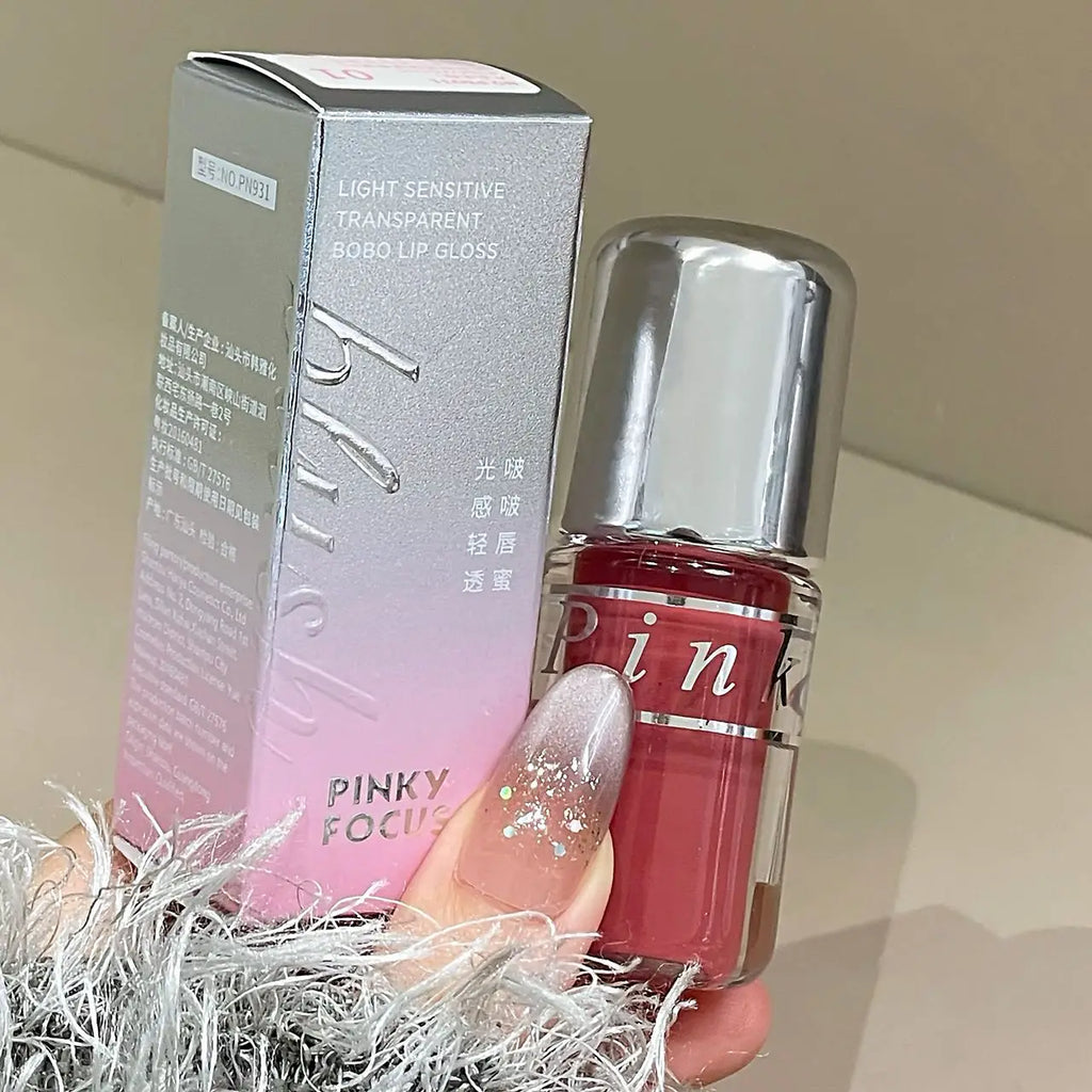 Gloss à lèvres photosensible, longue tenue et hydratant, couleur intense, rouge à lèvres liquide automne-hiver, soin des lèvres, cosmétique femme, cadeau Saint-Valentin ou Noël