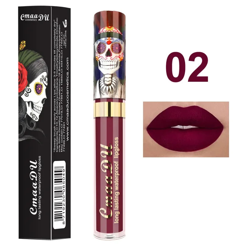 Rouge à lèvres liquide mat nude waterproof CmaaDU, gloss hydratant longue tenue, maquillage, produit de beauté cosmétique