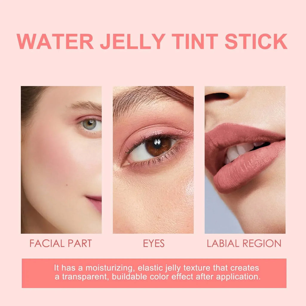 Blush en gel d'eau, gloss à lèvres multicolore, waterproof, longue tenue, crème à joues hydratante, stick teinté pour les lèvres, maquillage beauté
